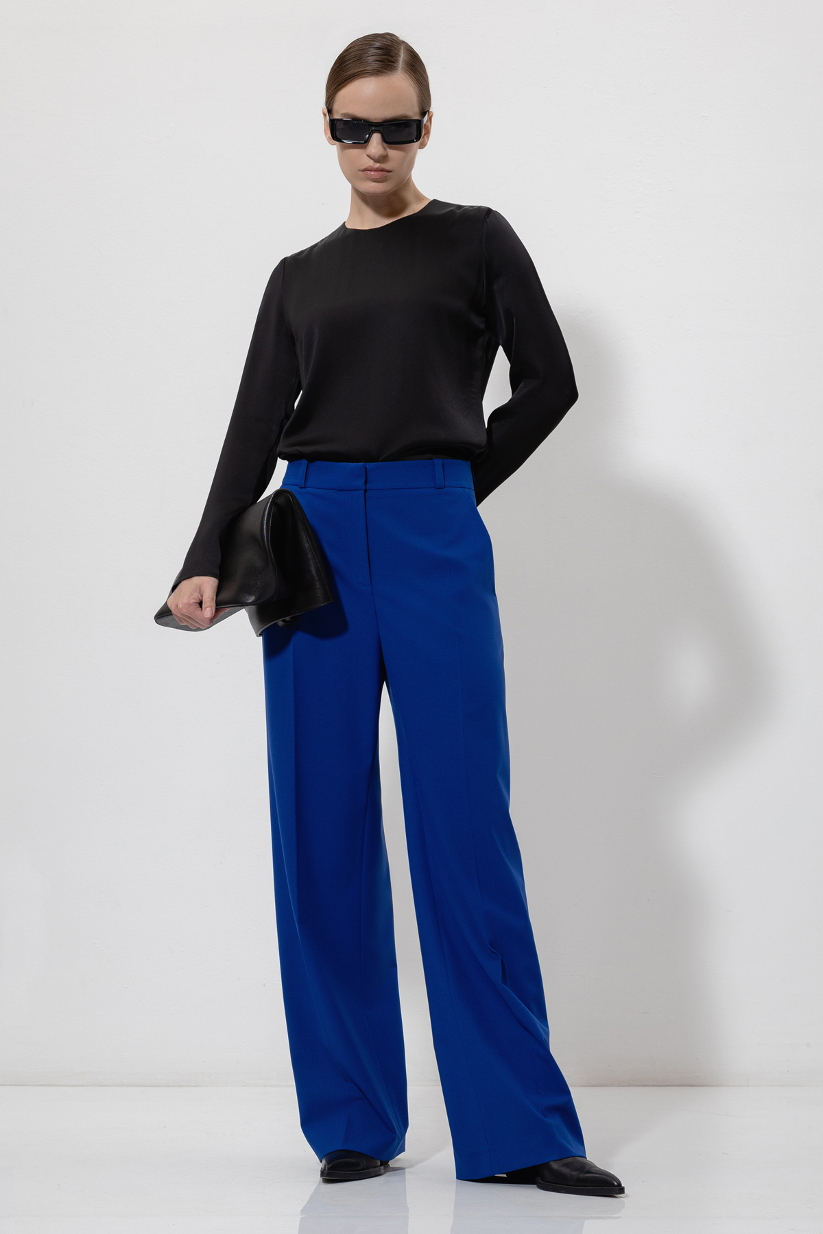 Широкие брюки female БРЮКИ VASSA&Co Синий