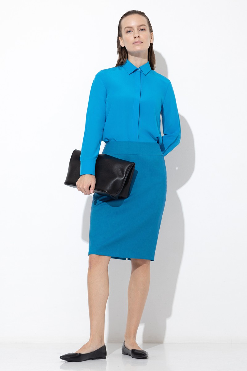 Юбка VASSA&Co, пол женский, цвет голубой