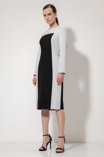 Платье с контрастной деталью VASSA&Co, пол женский, цвет белый