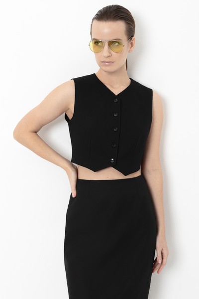 Vest VASSA&Co, пол female, цвет black
