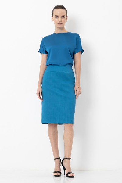 Блузка VASSA&Co, пол женский, цвет синий