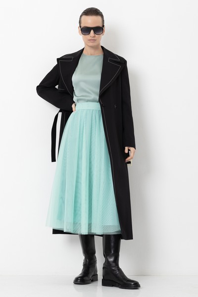 Юбка из сетки VASSA&Co, пол женский, цвет зеленый