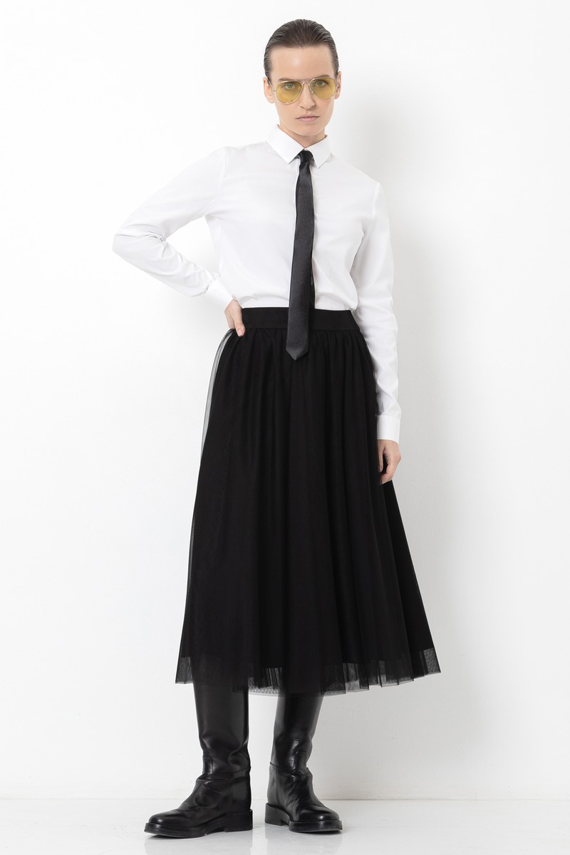Skirt VASSA&Co, пол female, цвет black