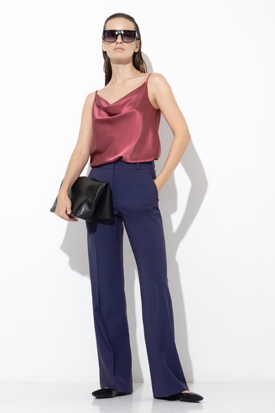 Брюки VASSA&Co, пол женский, цвет фиолетовый