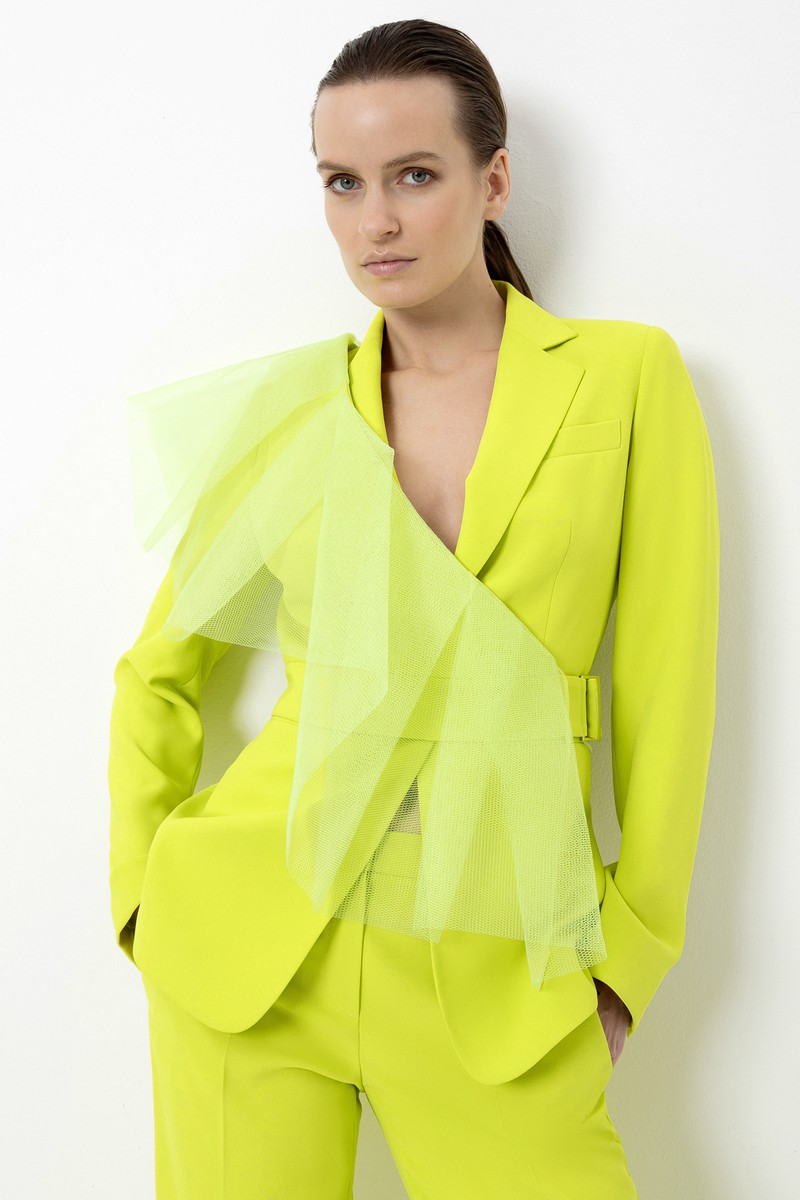 Дизайнерский жилет VASSA&Co, пол женский, цвет желтый