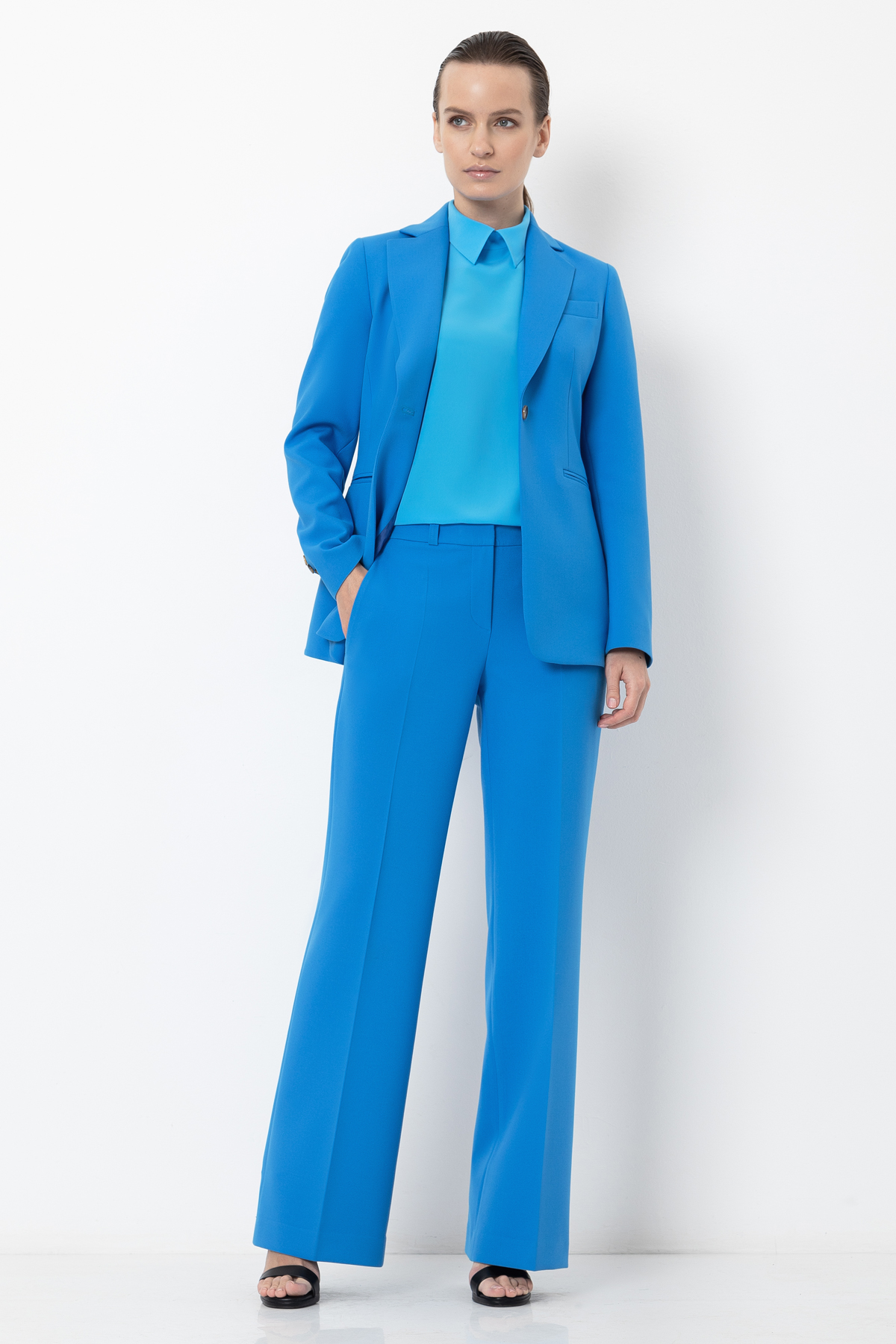 Trousers female БРЮКИ VASSA&Co Голубой