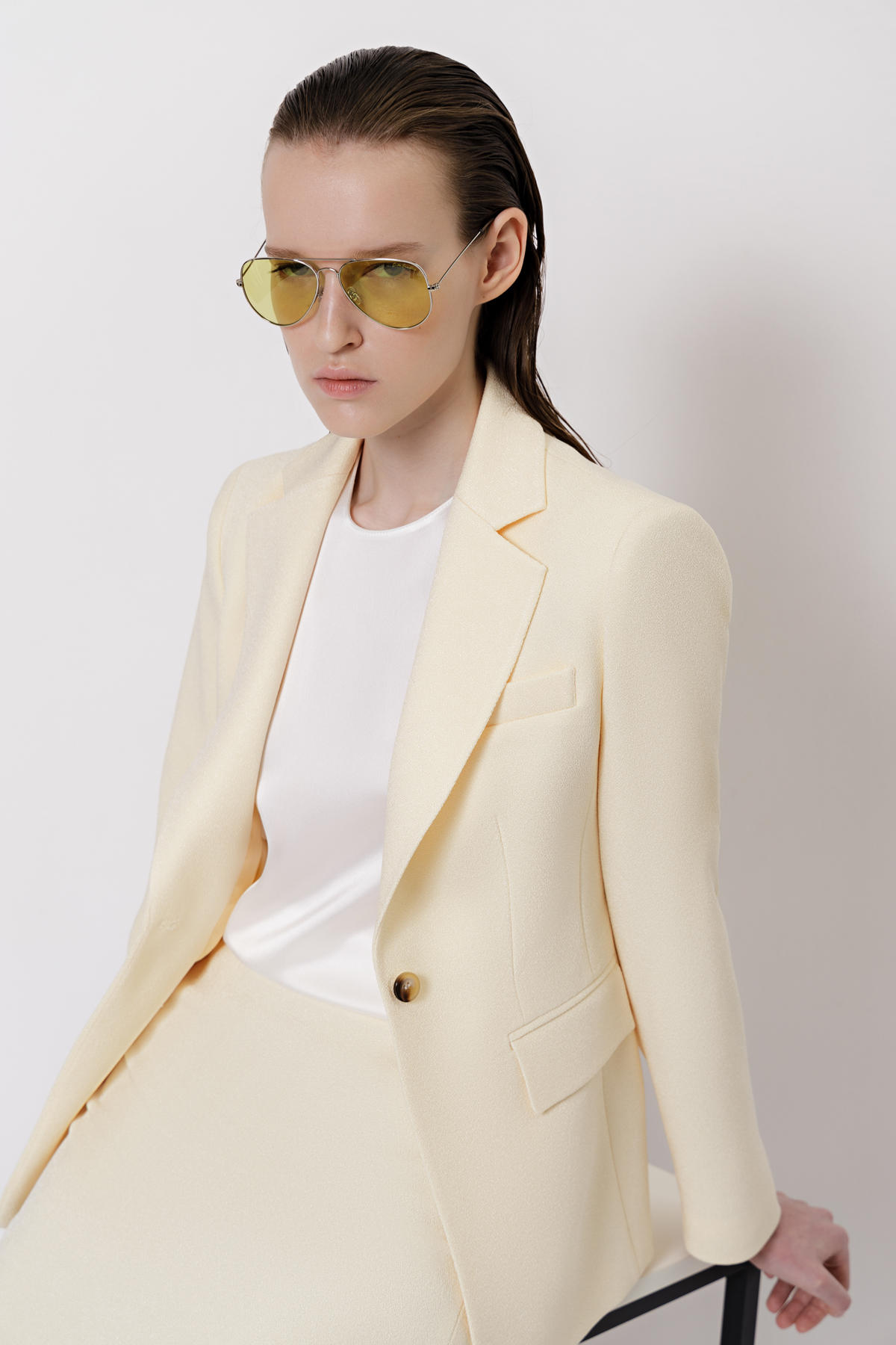 Jacket female ЖАКЕТ VASSA&Co Yellow