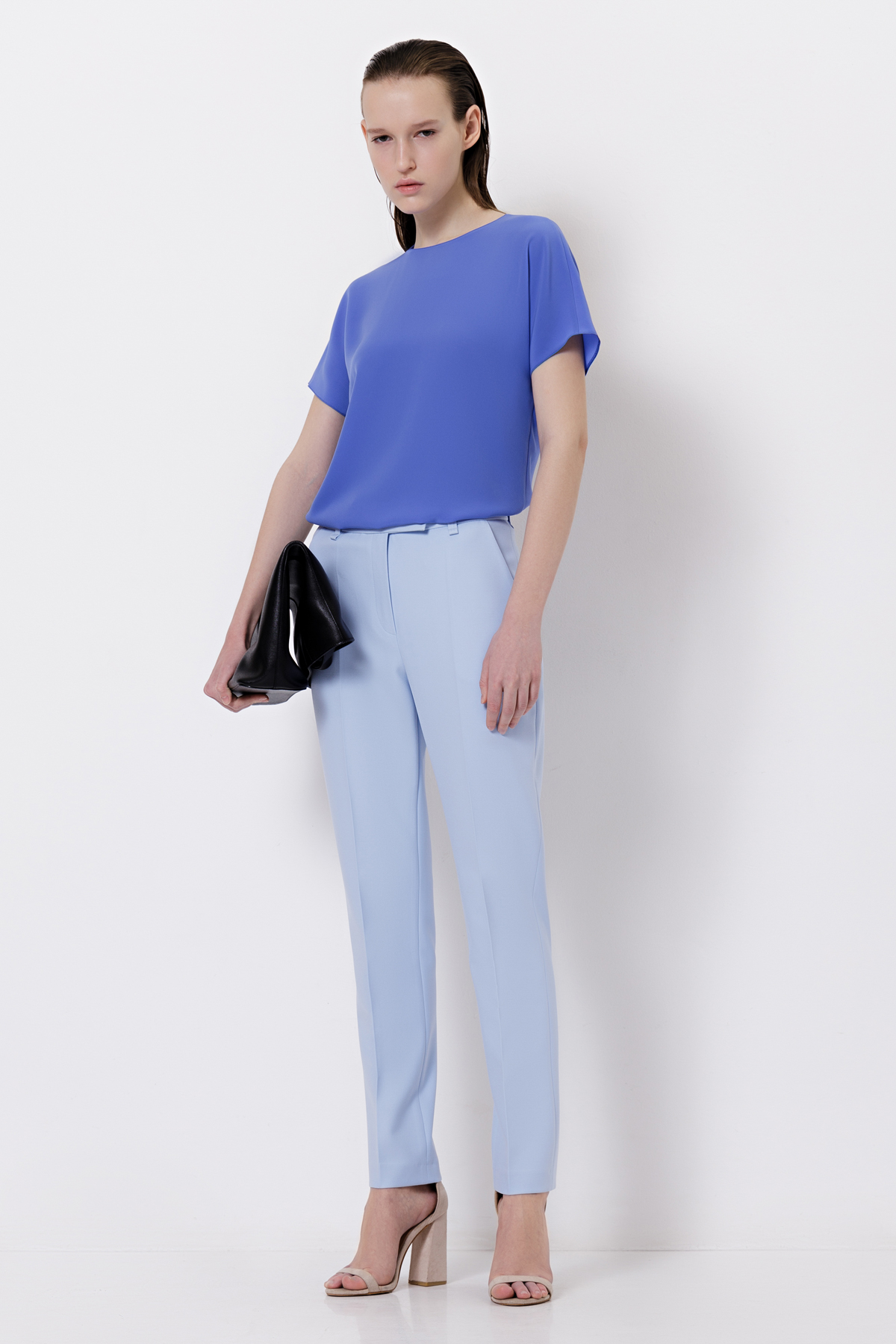 Trousers female БРЮКИ VASSA&Co Синий