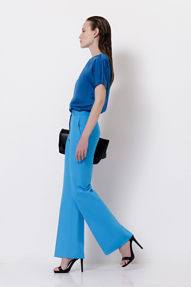 Trousers female БРЮКИ VASSA&Co Голубой