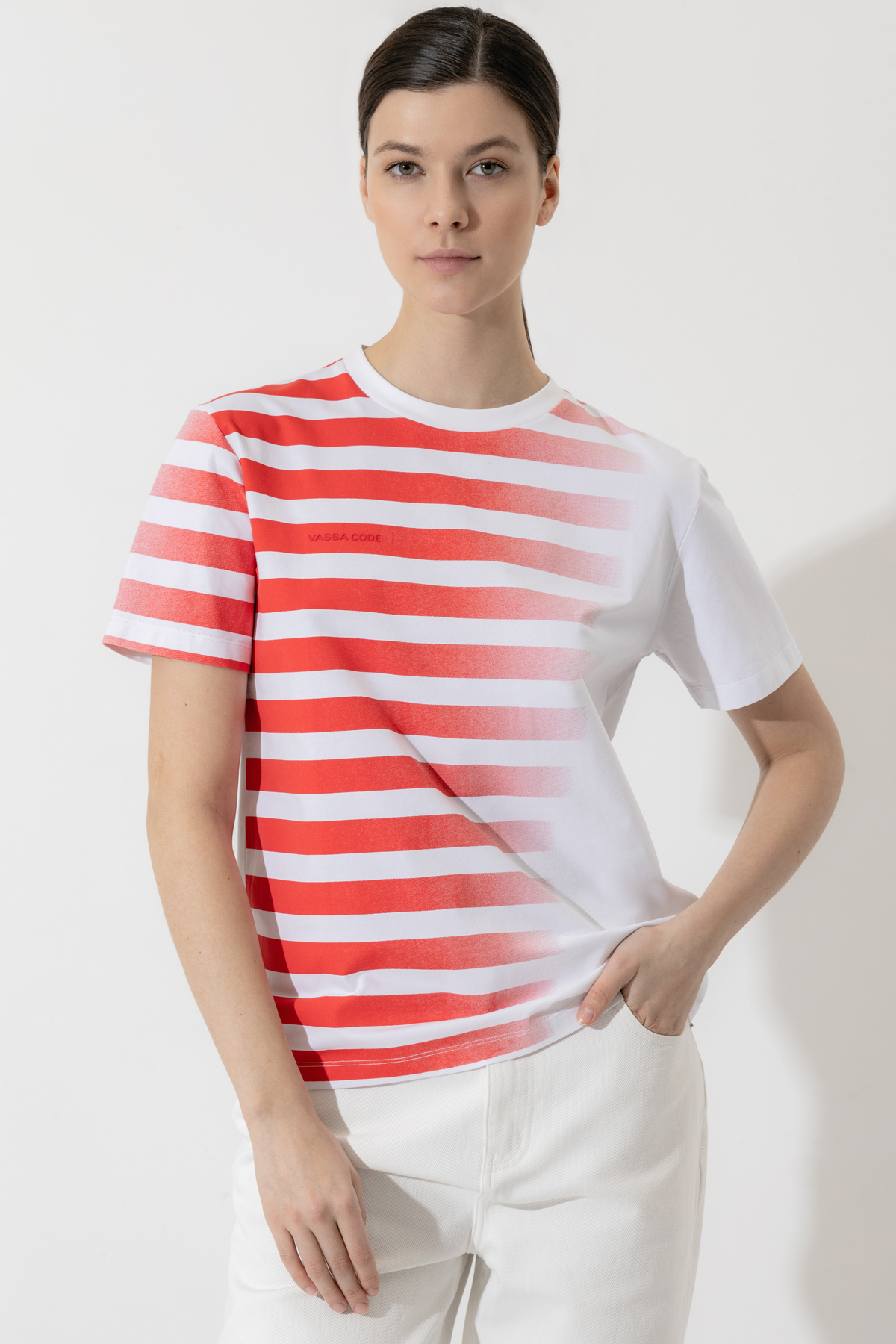 T-shirt female ФУТБОЛКА ЖЕНСКАЯ VASSA CODE White
