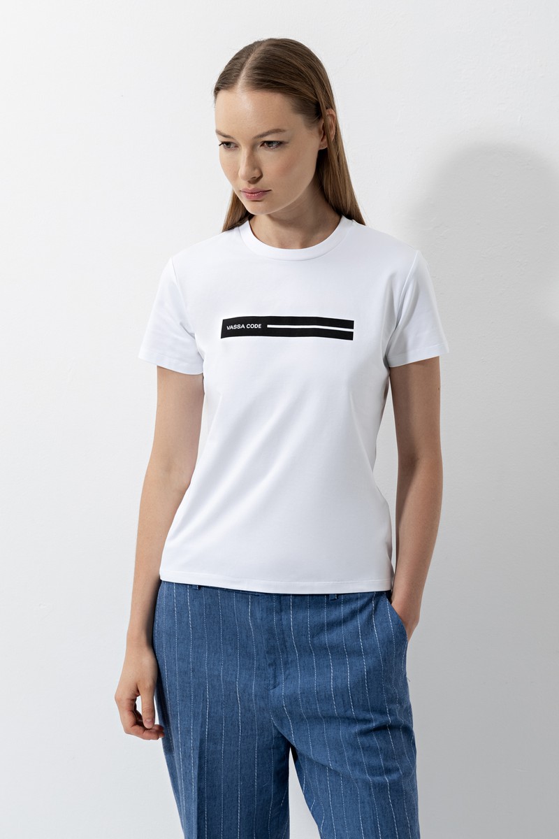 T-shirt female ФУТБОЛКА ЖЕНСКАЯ VASSA CODE White