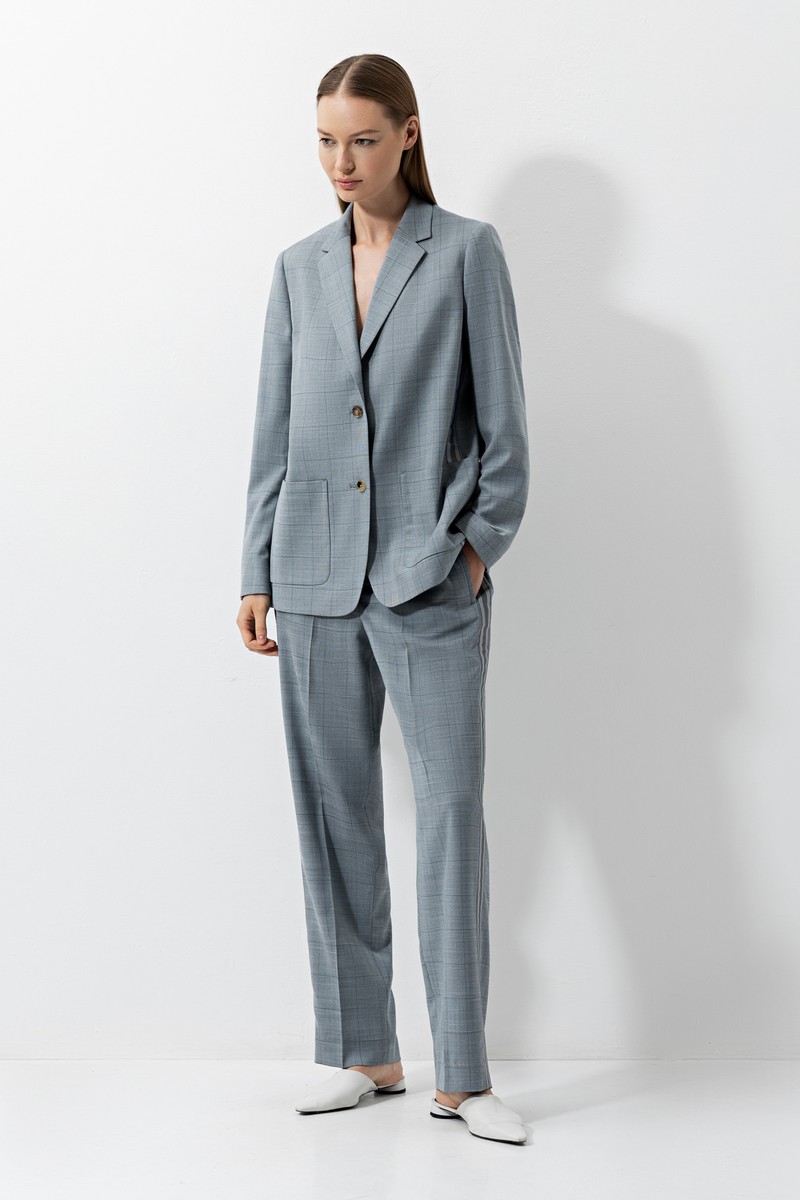 Trousers female БРЮКИ ЖЕНСКИЕ VASSA CODE Серый