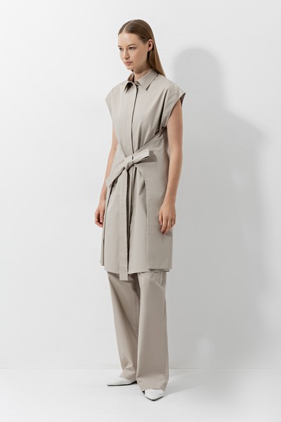 Платье из хлопка VASSA CODE, пол женский, цвет коричневый