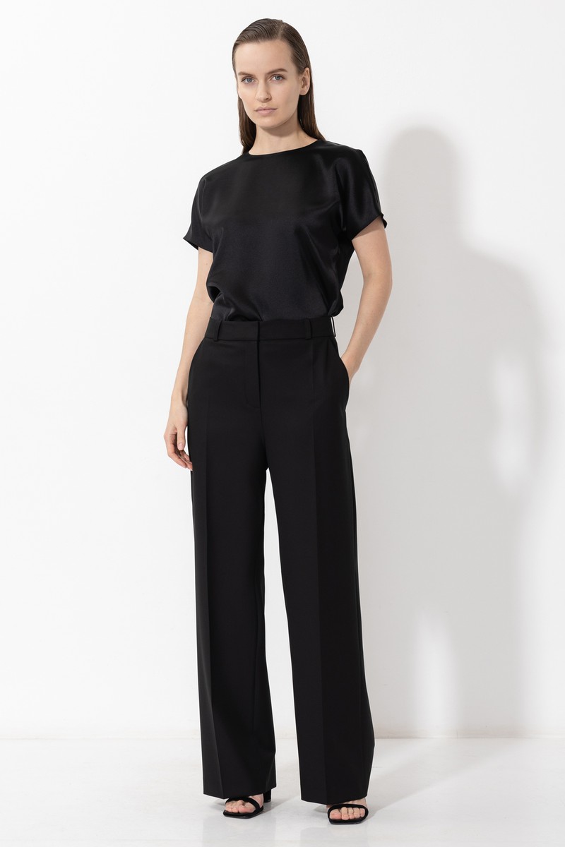 Trousers female БРЮКИ VASSA&Co Black