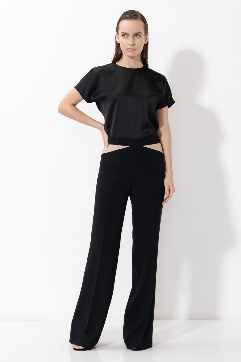 Trousers female БРЮКИ VASSA&Co Black