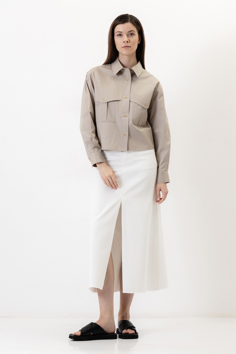 Skirt female ЮБКА ЖЕНСКАЯ VASSA CODE White