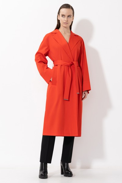 Плащ VASSA&Co, пол женский, цвет красный
