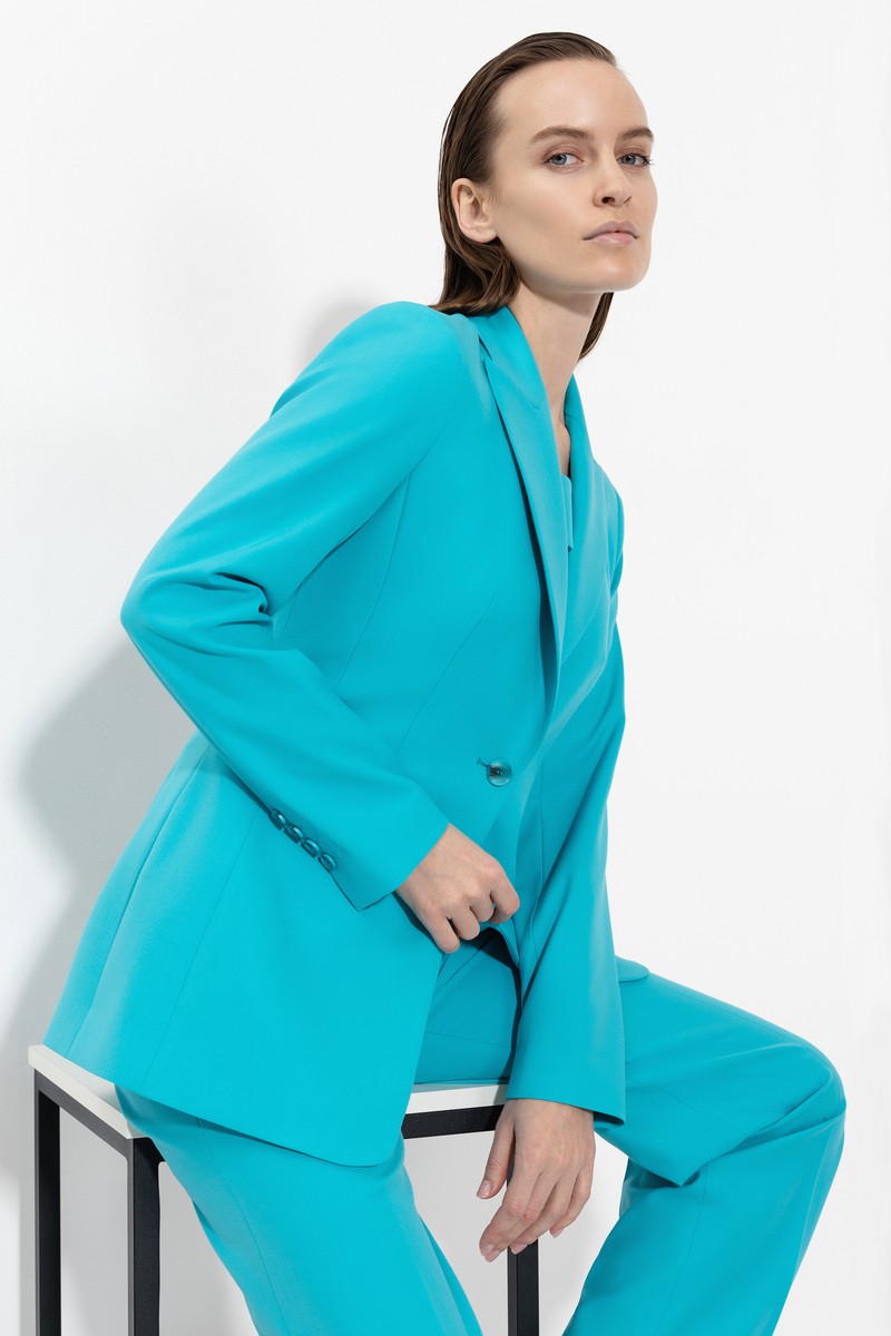 Jacket VASSA&Co, пол female, цвет голубой