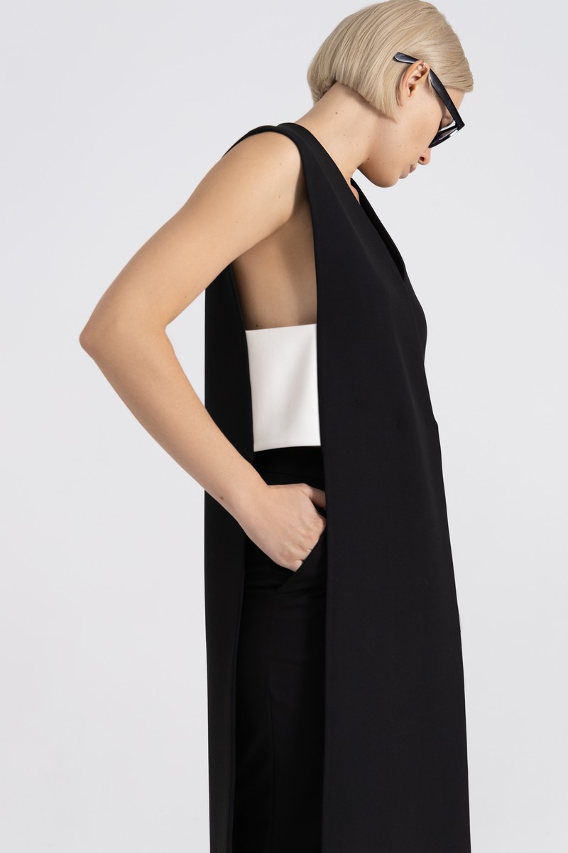 Жилет VASSA&Co, пол женский, цвет черный