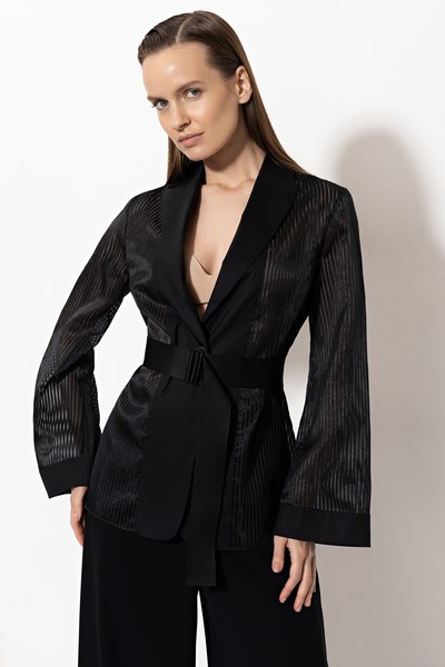 Жакет VASSA&Co, пол женский, цвет черный