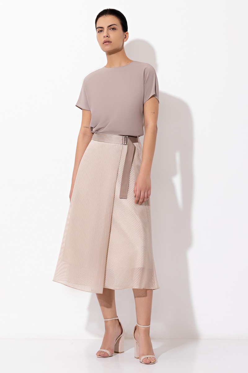 Базовая блузка , пол женский, цвет бежевый