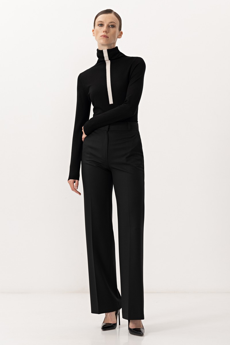 Trousers female БРЮКИ VASSA&Co Black