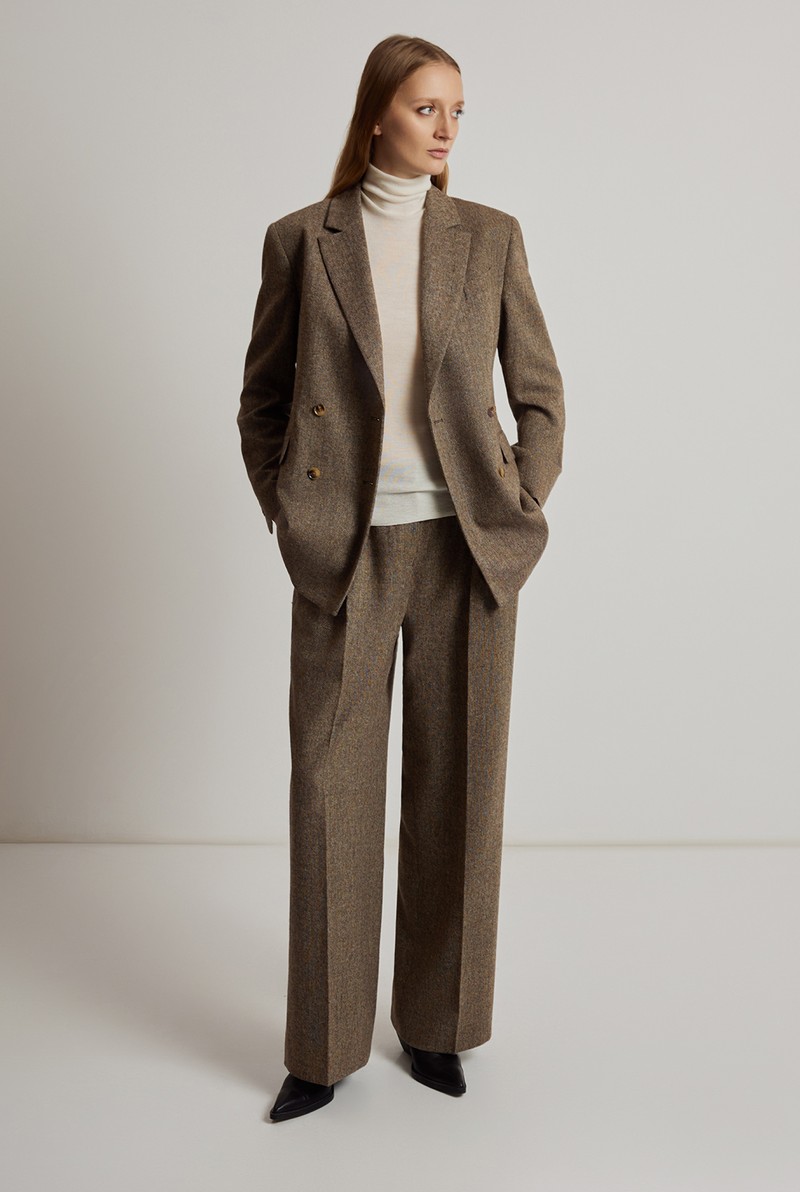 Trousers VASSA CODE, пол female, цвет Brown