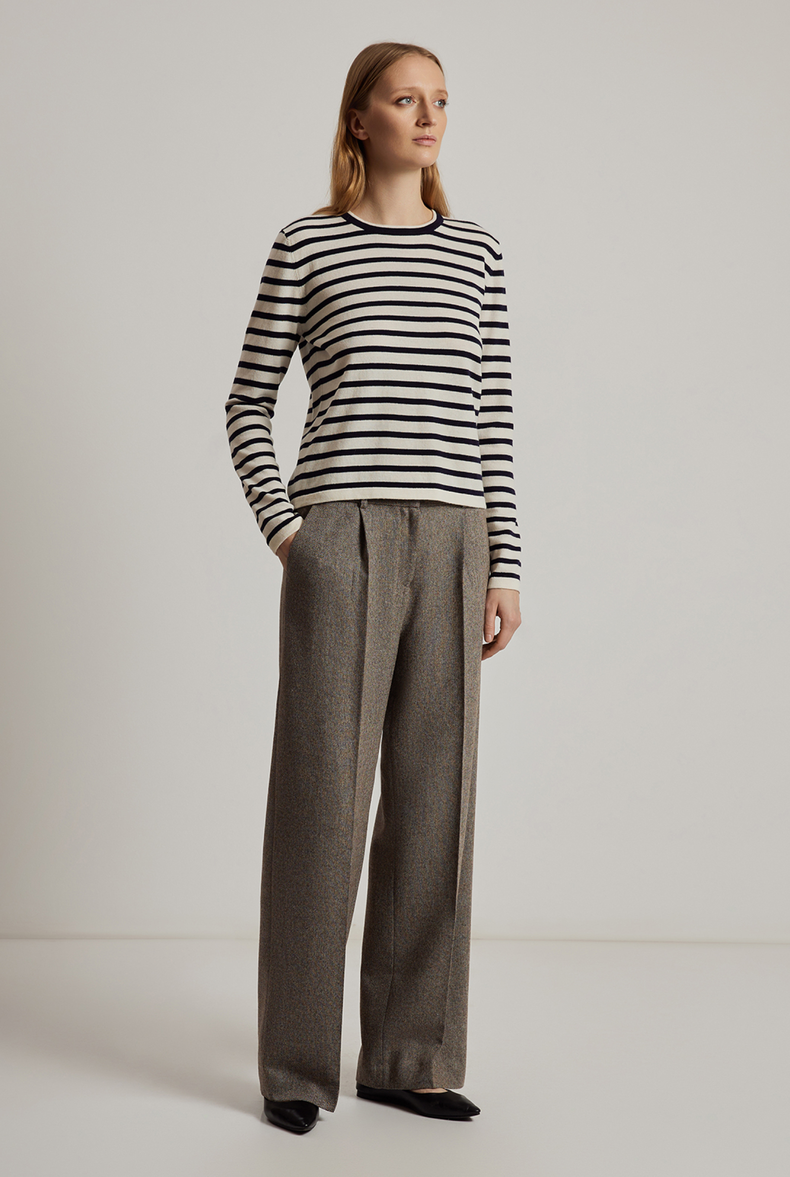 Trousers female БРЮКИ ЖЕНСКИЕ VASSA CODE Brown