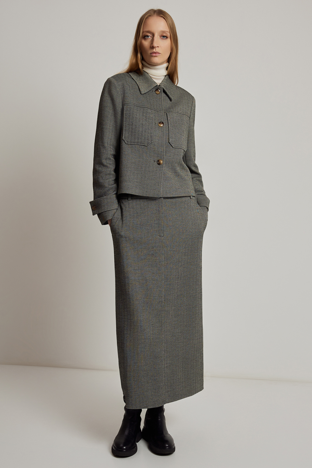 Юбка VASSA CODE, пол женский, цвет серый