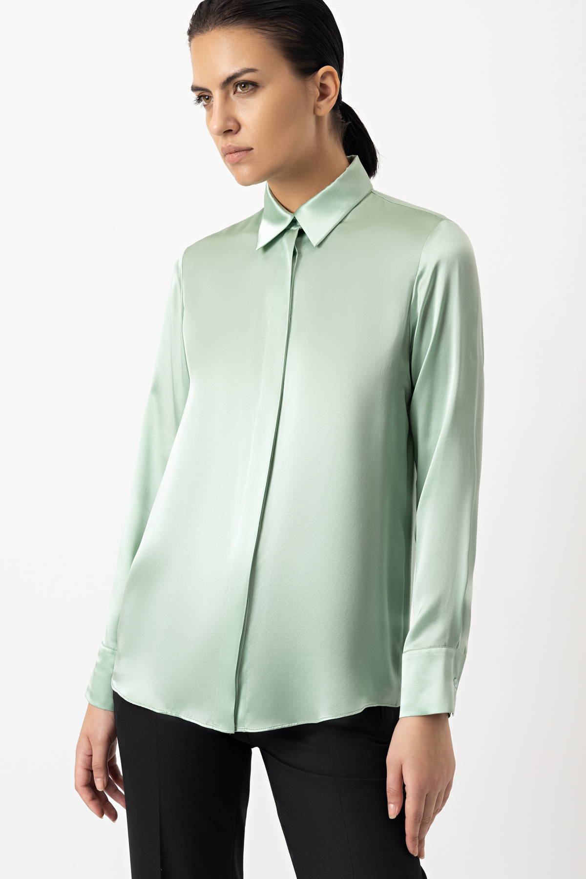 Blouse female БЛУЗКА VASSA&Co Зеленый