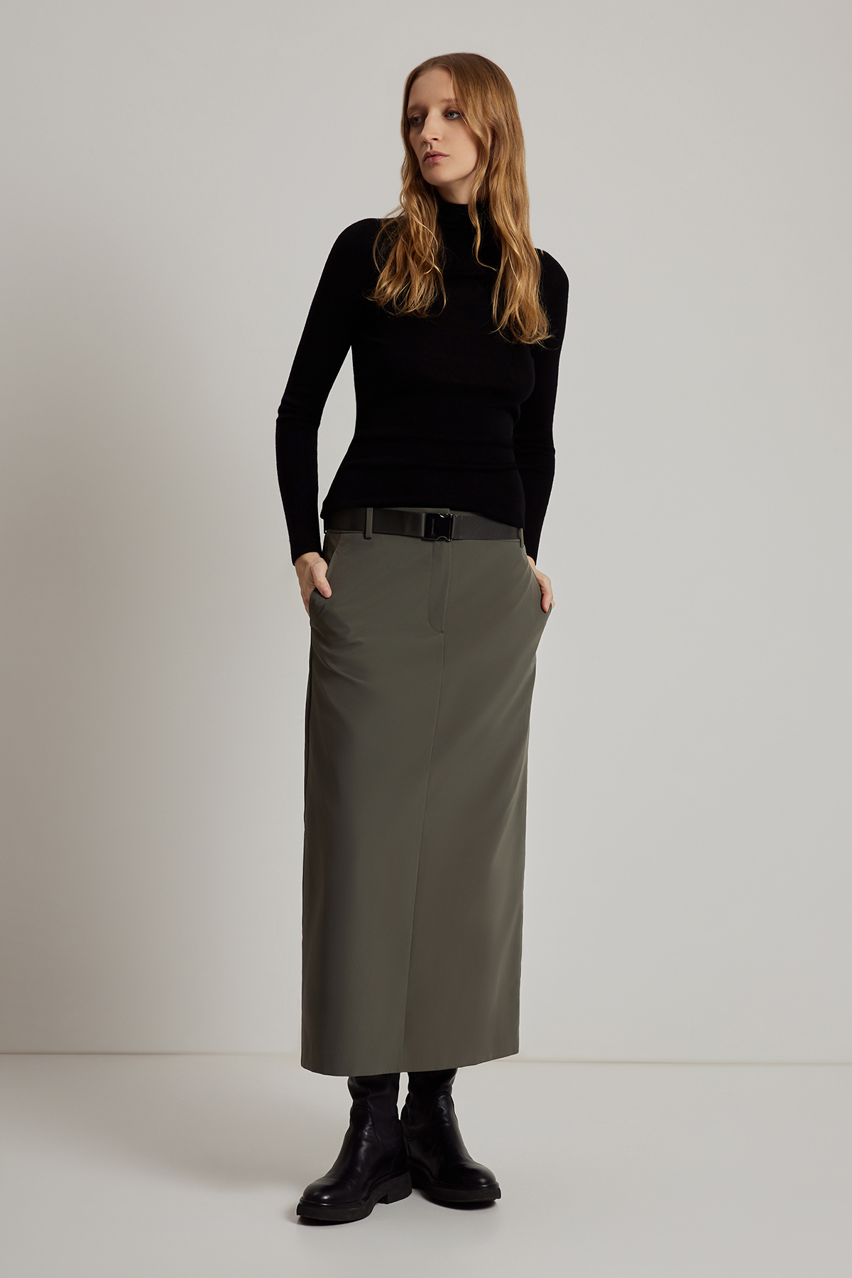 Skirt female ЮБКА ЖЕНСКАЯ VASSA CODE Серый