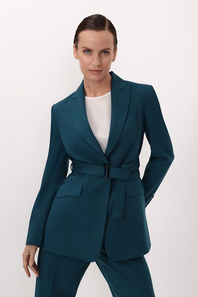 Жакет с гофрированной спинкой VASSA&Co, пол женский, цвет голубой