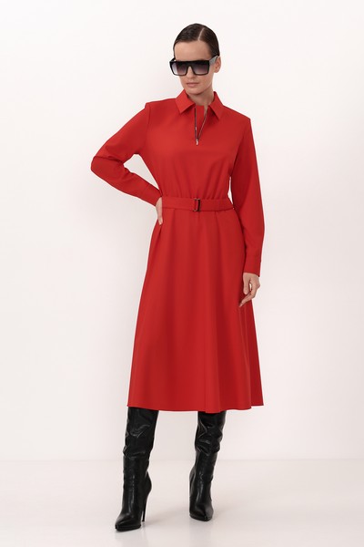 Платье VASSA&Co, пол женский, цвет красный