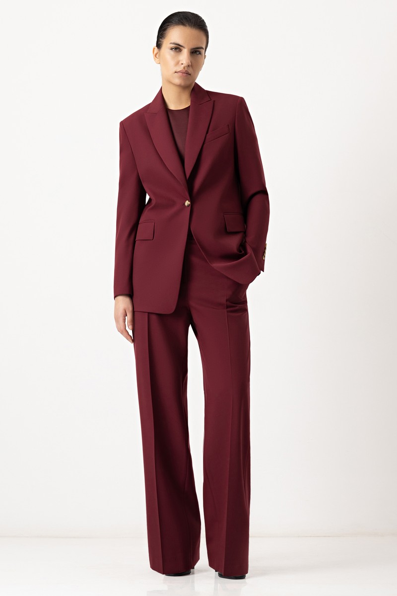 Trousers female БРЮКИ VASSA&Co Burgundy