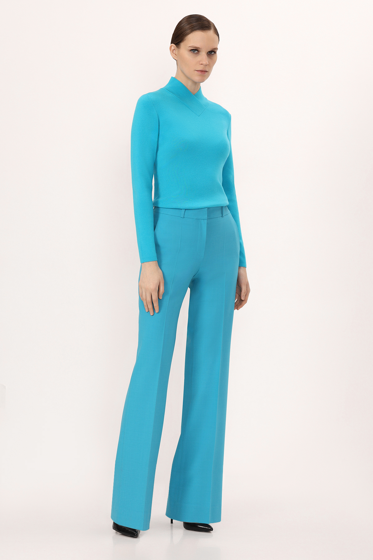 Trousers female БРЮКИ VASSA&Co Голубой