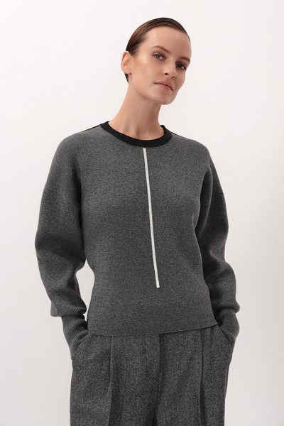 Джемпер VASSA CODE, пол женский, цвет серый