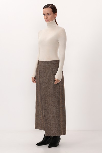 Skirt VASSA CODE, пол female, цвет brown