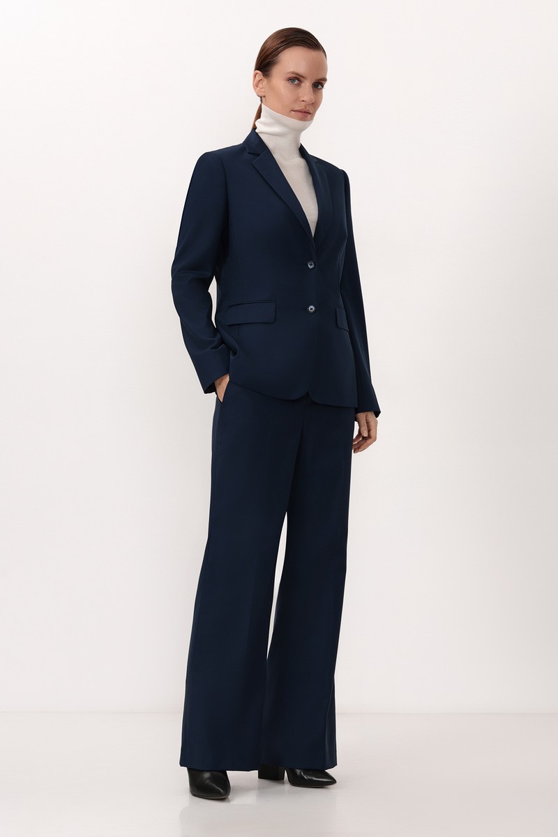 Trousers female БРЮКИ ЖЕНСКИЕ VASSA CODE Синий