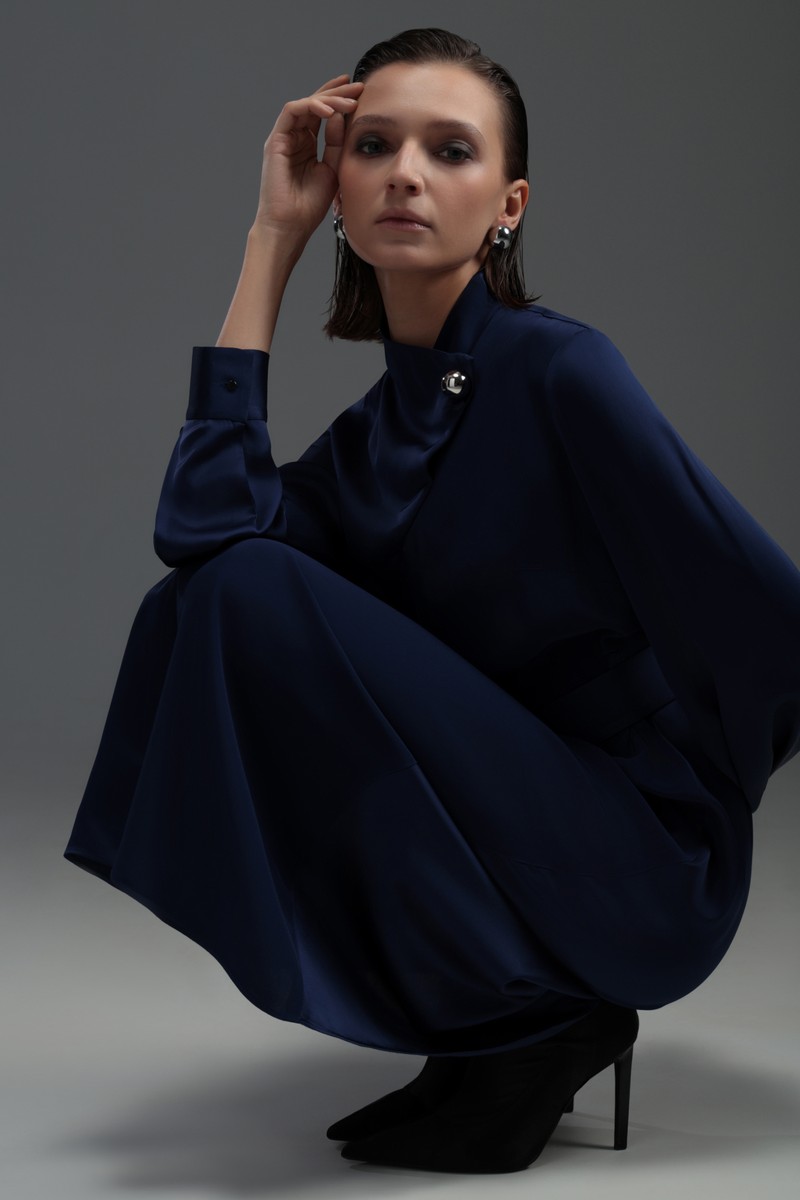 Платье VASSA&Co, пол женский, цвет синий