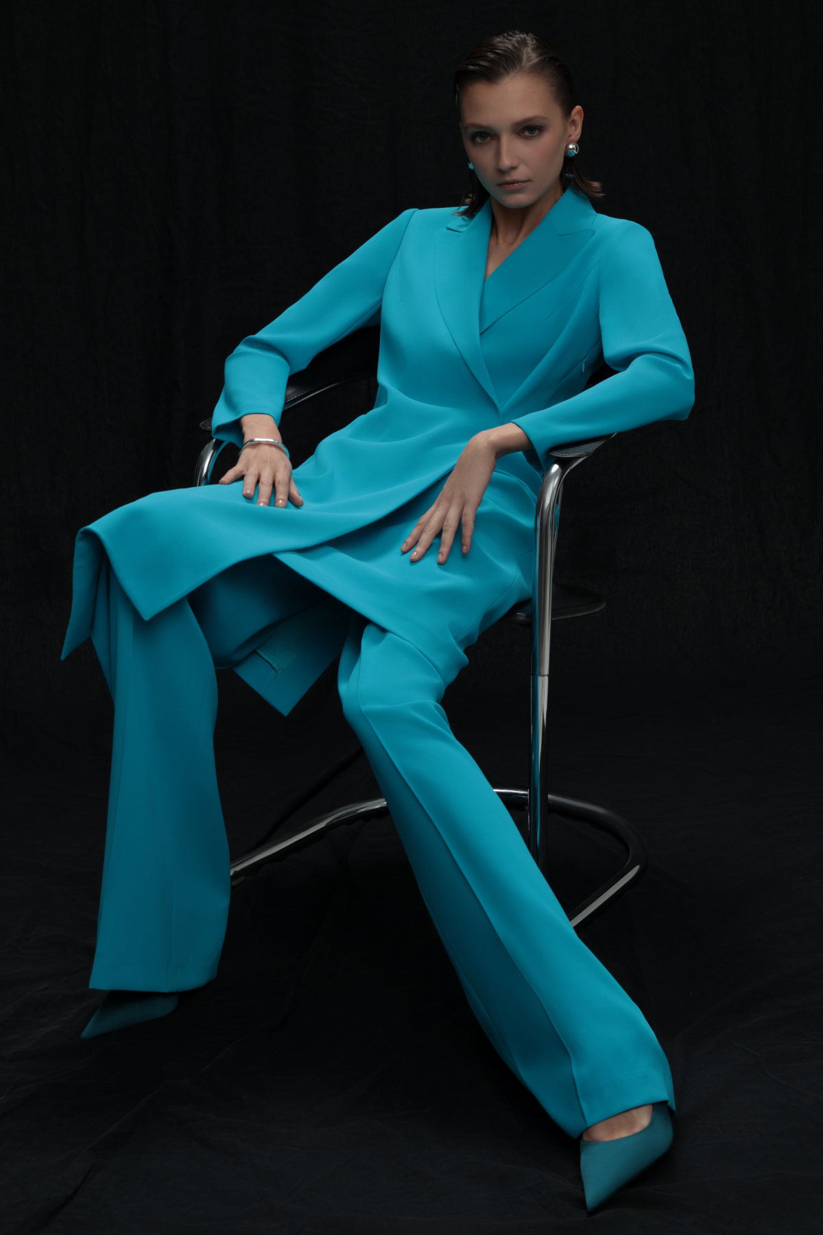 Dress female ПЛАТЬЕ VASSA&Co Голубой