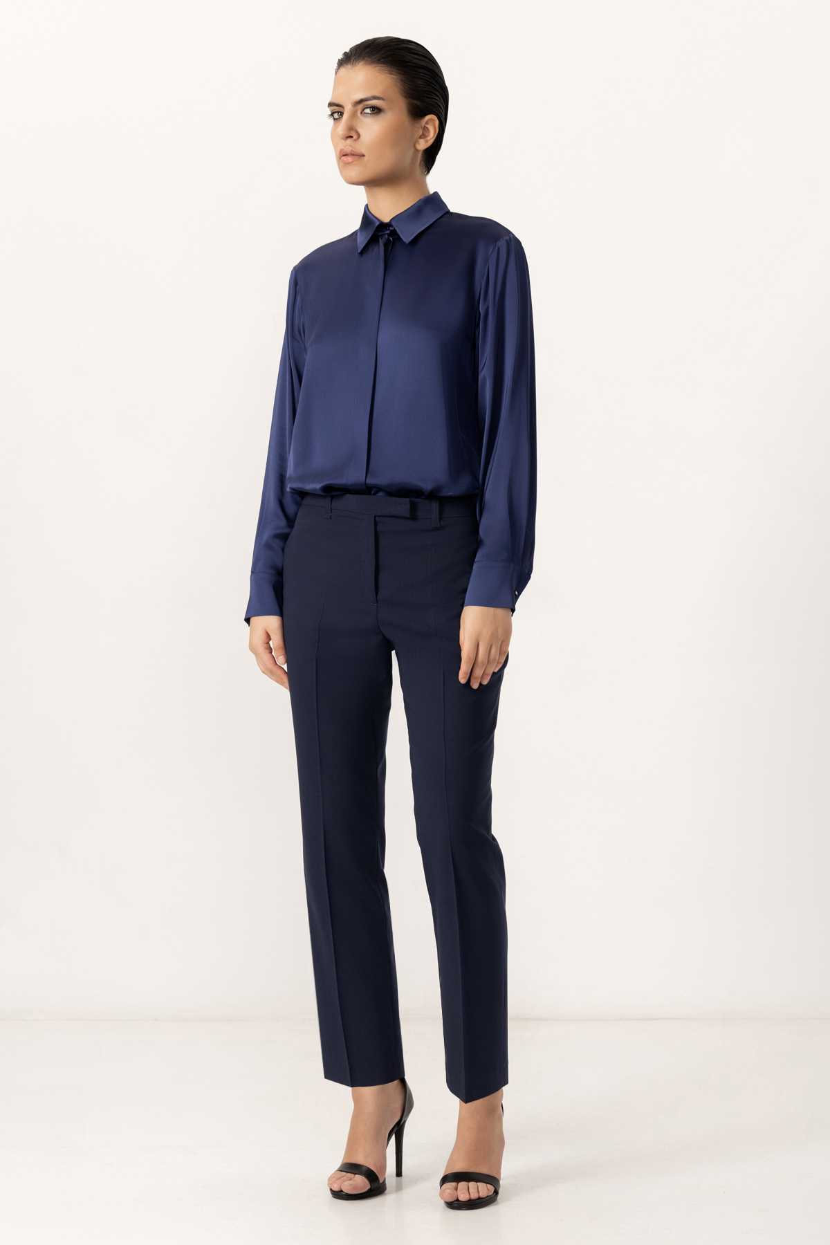 Trousers female БРЮКИ VASSA&Co Синий