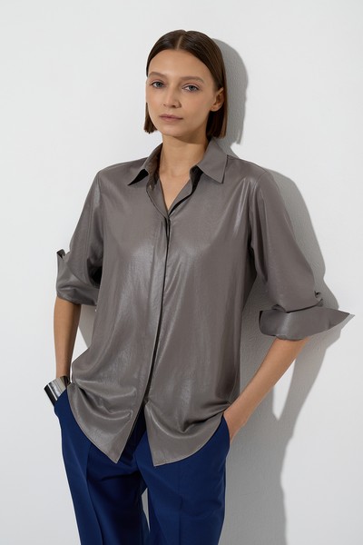 Blouse VASSA&Co, пол female, цвет brown