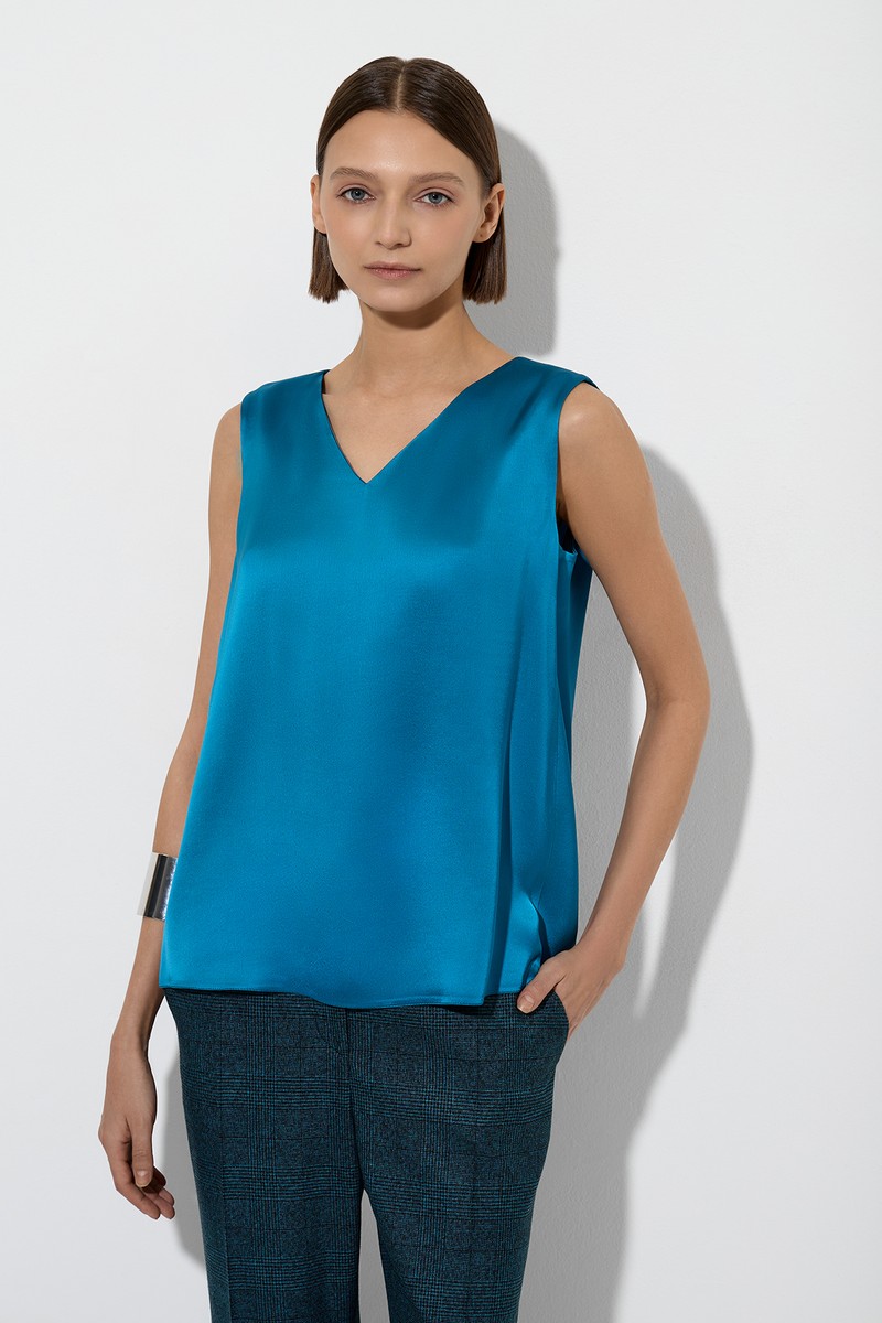 Blouse female БЛУЗКА VASSA&Co Голубой