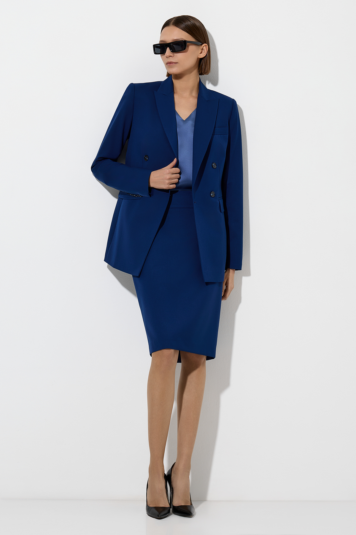 Skirt female ЮБКА VASSA&Co Синий