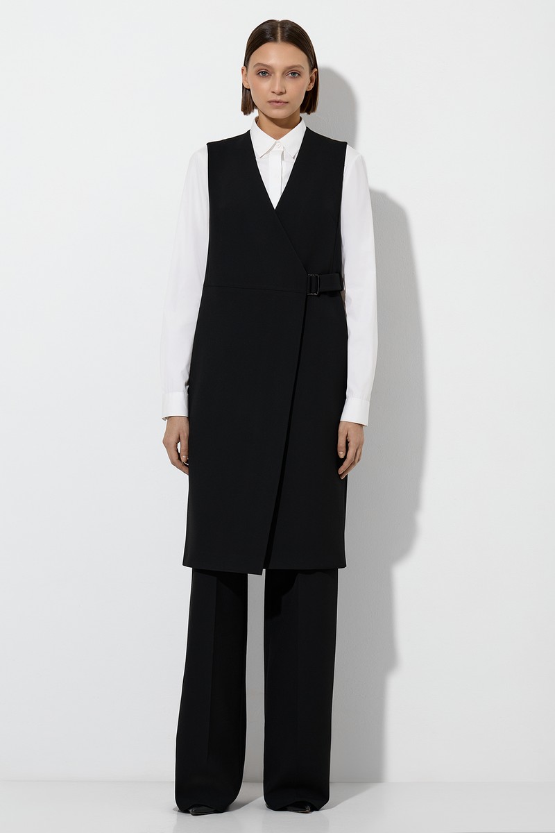 Платье-жилет VASSA&Co, пол женский, цвет черный