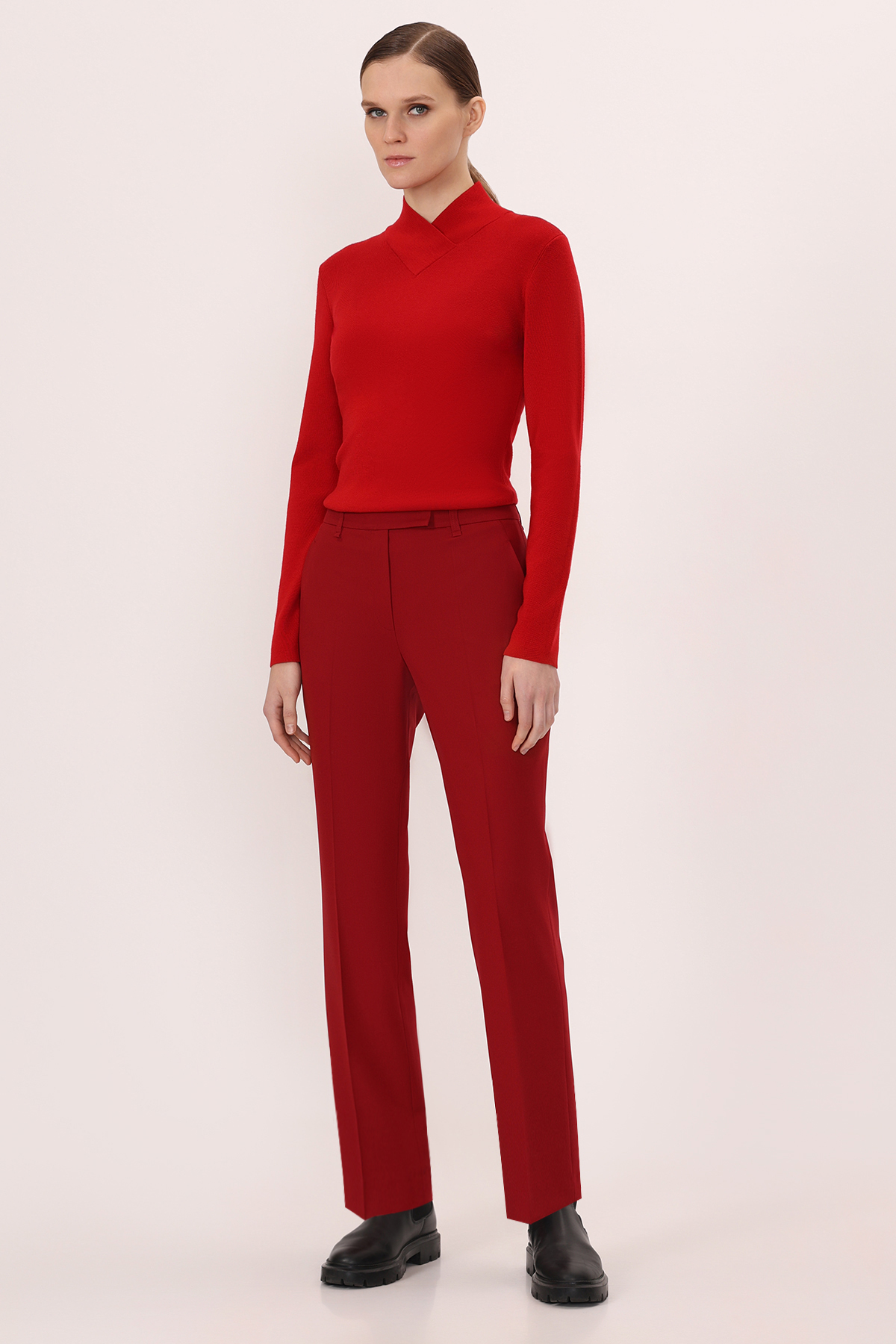 Pants female БРЮКИ VASSA&Co Red