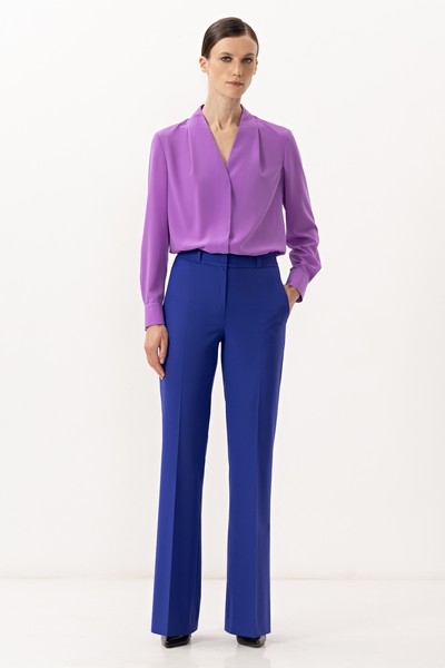 Trousers VASSA&Co, пол female, цвет violet