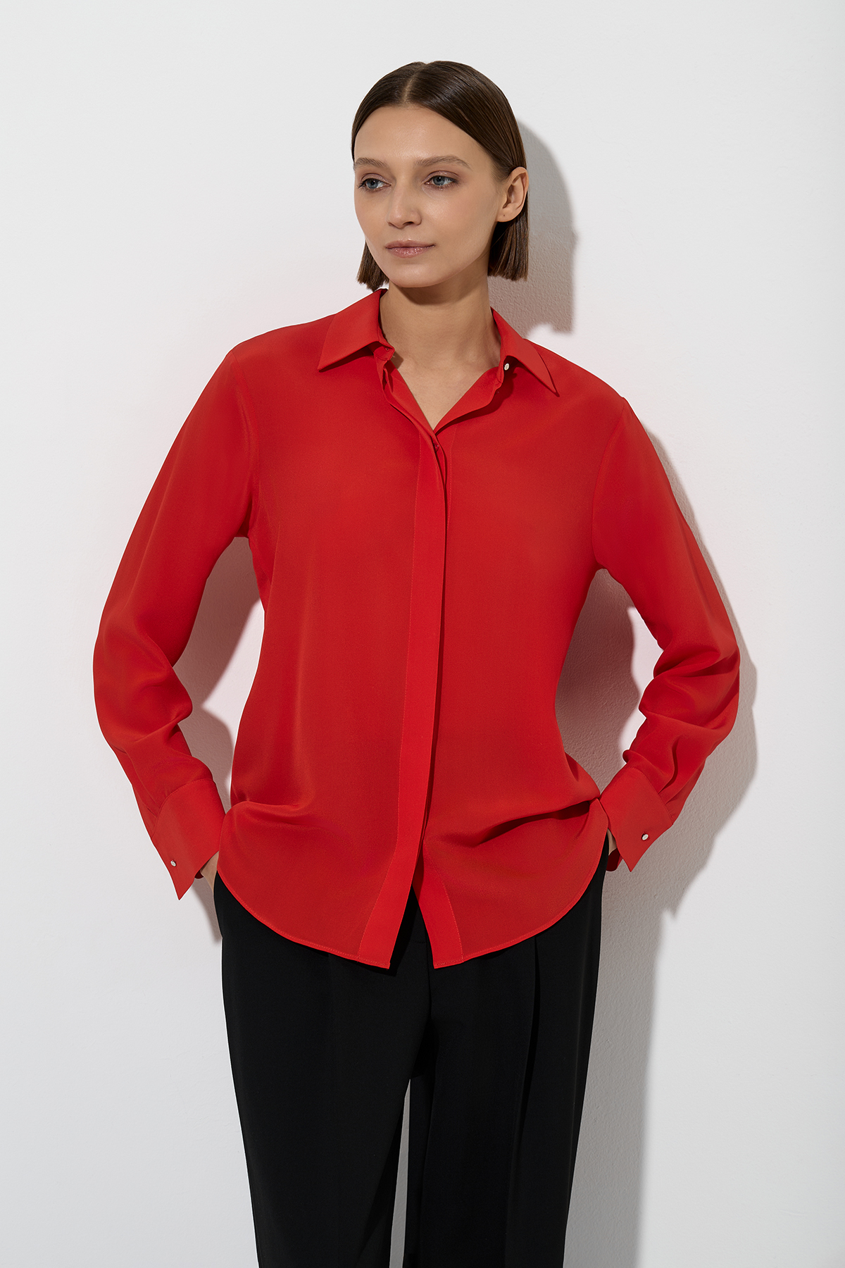 Blouse female БЛУЗКА VASSA&Co Red