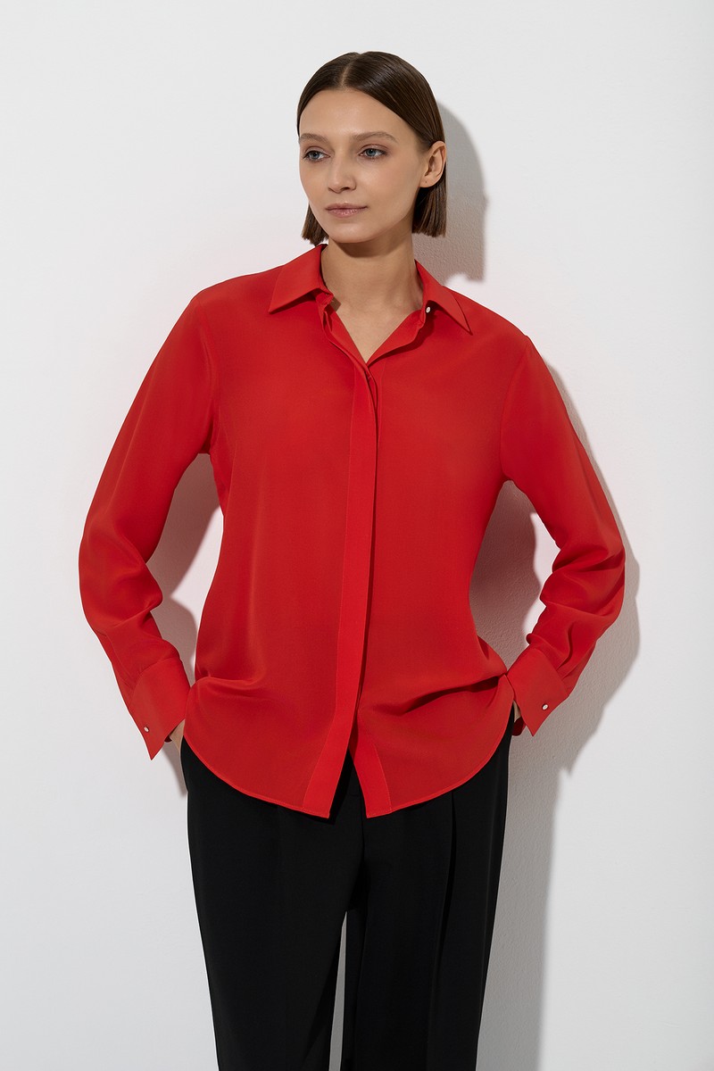 Blouse female БЛУЗКА VASSA&Co Red