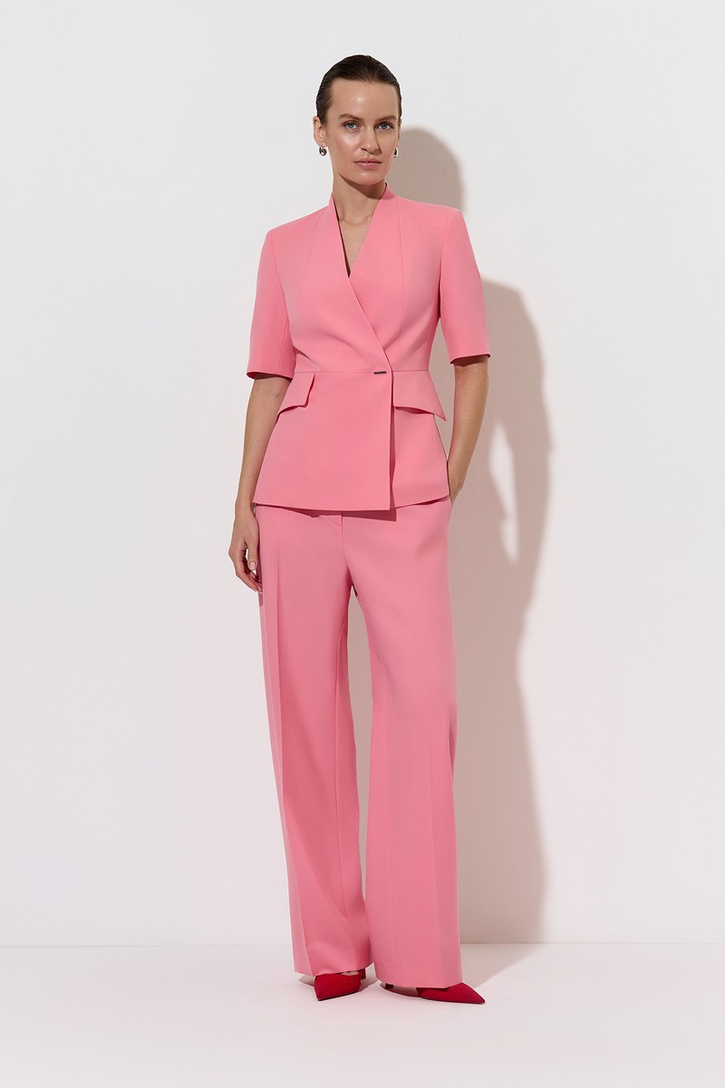 Trousers female БРЮКИ VASSA&Co Pink